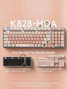Logitech Keyboard mekanik berkabel K828 dengan lampu latar, tata letak 98 tombol, sakelar linier, desain tombol mengambang, penekanan tombol yang responsif, cocok untuk penggunaan di rumah, kantor, dan bermain game. Peningkatan dari K845, wajib dimiliki untuk setiap pengaturan meja. - View 2