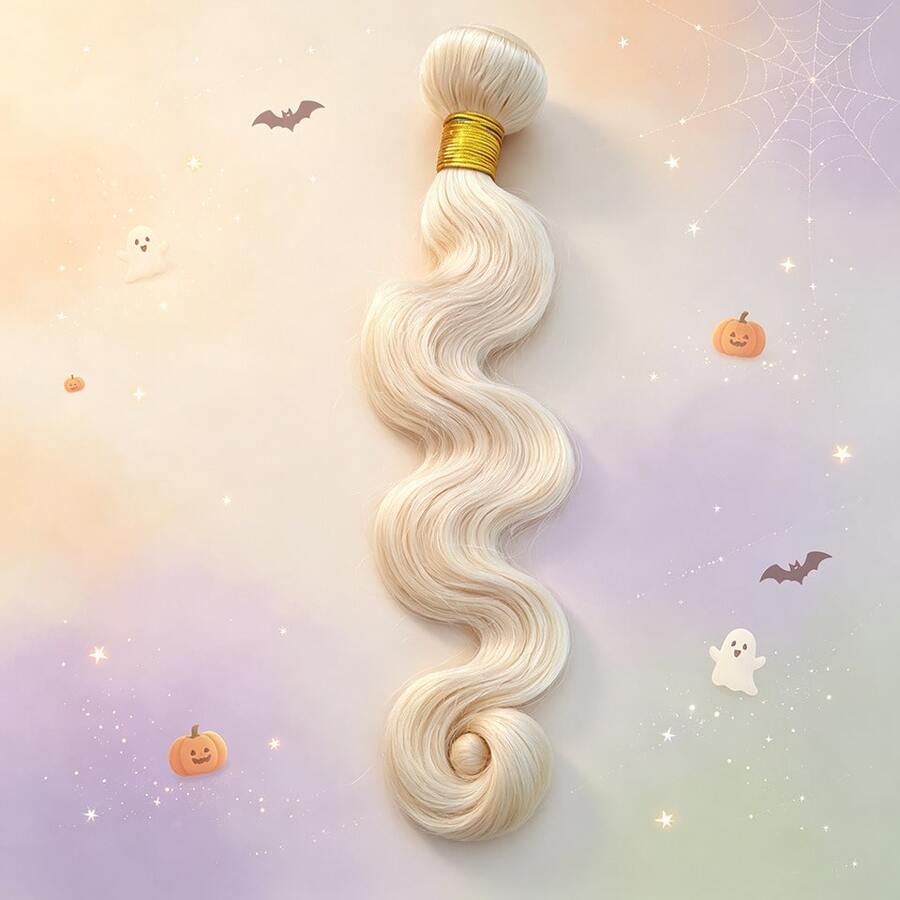 BINF 613 Body Wave Bundles Human Hair Extensions Brazilian Human Hair Quickly Weave 10-30 Inch 1 Pc Double Weft Blone Body Wave Human Hair Halloween Back To School