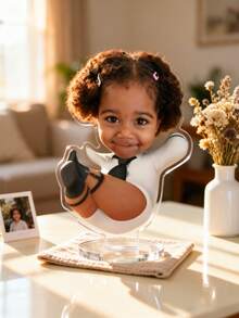 1/3/5pcs Customized Baby Boss Acrylic Desktop Decor, Personalized Photo Acrylic Plaque, Birthday Decoration Display Sign, Creative Commemorative Gift, Customized Desktop Ornament - Multicolor - View 5