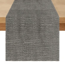 1pc Grey And White Textured Print Table Runner, Minimalist Style Polyester Long Strip Waterproof Oil-Resistant Easy To Clean Tablecloth, Suitable For Dining Room, Kitchen, Home Decor, All Seasons, Due To Lighting, Display And Other Reasons, There May Be Slight Color Difference Between The Actual Product And The Image - Grey - View 13
