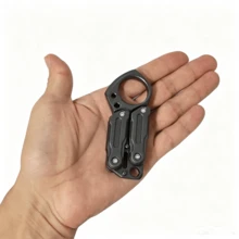 金屬 EDC 紓壓手玩玩具，可折疊旋轉滑動口袋小工具，附開瓶器，動態桌面專注配件，送給辦公室男性的創意禮物 - 帶環款式 - 查看 5