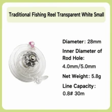Carrete de línea de pesca con liberación lenta, construcción compacta, accesorio de montaje en caña para caña de mano, para pesca de línea larga y corta en río y estanque - Multicolor - Ver 7