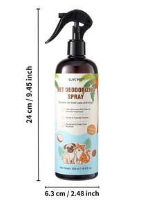 GJYC PET 3.38 Fl Oz Pet Deodorizing Spray, Suitable For Dogs And Cats, Coconut Scent Long-Lasting Freshness, Quickly Controls And Neutralizes Urine, Feces And Other Strong Pet Odors - Brown - View 10