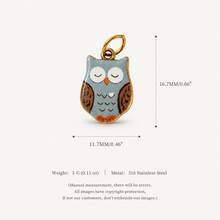 1pc New Anthropomorphic Animal Pendant, Exquisite Cute Style, 18k Gold PVD Plated 316 Stainless Steel Material, Waterproof And Fade-Resistant, Suitable For DIY Creative Necklace, Bracelet, Earring, Bag Chain, Keychain, Waterproof And Sweat-Resistant, Suitable For Daily Casual Wear - Multicolor - View 14
