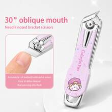 MONKIDS 3pcs Professional Precision High Carbon Steel Nail Clipper Set, Home Beauty Care Kit, Travel-Friendly, Fashion Design, Premium Precision Nail Clipper & Cuticle Set - Multicolor - View 7