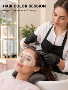 100 miếng che mặt trong suốt dùng một lần, mặt nạ mắt cho salon tóc, dụng cụ bảo vệ khi nhuộm tóc, miếng che mặt khi tắm, miếng che nối mi, dụng cụ làm đẹp xăm lông mày, mặt nạ bảo vệ chống nước, phù hợp cho tạo kiểu tóc và vật tư salon - Nhiều màu - Xem 4