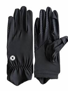 2pcs Ice Silk Fingerless Sunscreen Gloves In Black/Pink/Grey Silver/Lilac. UV-Proof, Non-Slip And Lightweight For Driving And Outdoor Activities. - Multicolor - View 10