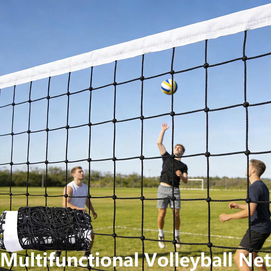 1 buah Jaring Bola Voli Portabel Bahan PE, Pilihan Hadiah, Tahan Sobek, Tahan Aus, Jaring Bola Voli Ukuran Standar yang Tahan Lama, Jaring Bola Voli Tepi Tunggal, Dilengkapi dengan Tas Penyimpanan. - MultiWarna - View 1