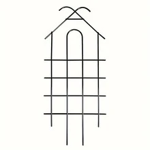1PC Black Metal Climbing Frame - 7.87x19.68 Inch Vine Support Rack, Garden Lawn Care Accessory, Plant Support Rack, Flower Pot Stand - A - View 4