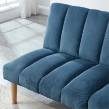2-Sitzer Sofa Bed Frame 167CM - Convertible Sofa With Adjustable Backrest, Space Saving Bed For - 藍色 - 查看 8
