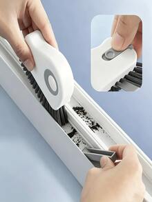 2-In-1 Window Track Cleaning Brush Detachable Door And Window Sill Brush Glass Corner Cleaner And Plastic Gap Tool Crevice Cleaning Brush Set Kitchen Car Home Cleaning Bathroom Camping Cleaning Tools - Gap Cleaning Brush - View 1