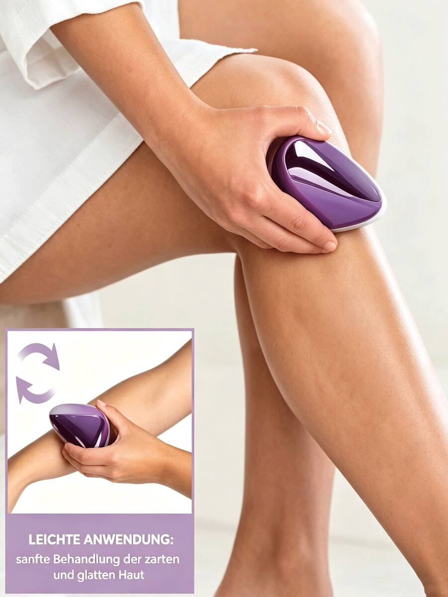 1 Set Reusable Crystal Hair Remover, Provides Amazing Painless Hair Removal And Exfoliation Experience. Suitable For Salon Beauty And Travel Use. Unisex. (Note: Do Not Use To Remove Hair From Head Or Beard) - Multicolor - View 1