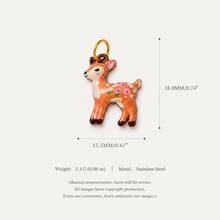 1pc New Anthropomorphic Animal Pendant, Exquisite Cute Style, 18k Gold PVD Plated 316 Stainless Steel Material, Waterproof And Fade-Resistant, Suitable For DIY Creative Necklace, Bracelet, Earring, Bag Chain, Keychain, Waterproof And Sweat-Resistant, Suitable For Daily Casual Wear - Multicolor - View 19