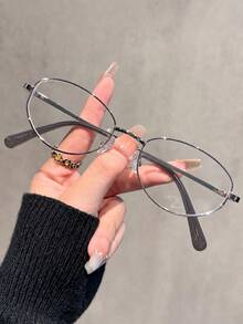 Gọng kính mắt đa giác phong cách retro, kính mắt nhỏ gọn tối giản bằng kim loại. - Nhiều màu - Xem 13