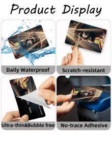 1pc Official Lord Credit Card Sticker Privacy Protection Card Skin, God Bless Holy Light Holiday Gift PVC Material Anti-Fingerprint Anti-Scratch Wear-Resistant Card Sleeve, Suitable For Men, Women, Couples, Small Chip Card, Bank Card Decoration Sticker, Credit Card, Transit Card, Student Campus Card Personalized DIY - Type a - View 8