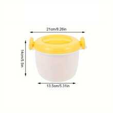 Arrocera de microondas portátil, uso dual caliente & frío, diseño sellado a prueba de fugas, diseño de compartimentos sin mezcla, gran capacidad para comidas satisfactorias, adecuada para arroz, verduras, pescado, sopa, fideos y talla grande - Multicolor - Ver 13