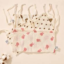 Yue Ye 1pc Baby Stroller Storage Bag, Diaper Hanging Bag, Double Pockets, Large Capacity, Pure Cotton Crepe Fabric, Baby's Halloween Gift - Multicolor - View 3