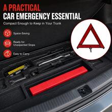 2pcs Car Triangle Warning Sign Set, Triangle Stand + Storage Box Kit, Road Warning Tool, Car Triangle Reflective Warning Sign, Car Breakdown Warning Sign, Essential Car Tool, Suitable For Various Car Models. - Multicolor - View 7