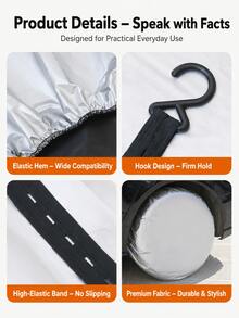 1/2pcs Universal Spare Tire Cover, Heavy Duty Waterproof UV-Resistant Wheel Hub Protector, Fits 25-26 Inch Tires, All-Weather Dust-Proof Frost-Proof Heat-Resistant Corrosion-Resistant Tire Cover, Suitable For SUV, RV, Camper And Trailer - Tire Cover - View 9