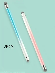 Alloy Stylus Pen Ombre Color Dual-Tip Design High Sensitivity Fiber Tip Compatible With Apple IOS Android Tablets Smooth Writing Stylus Pen Tablet Accessories Colored Pen Metal Pen Cap Pastel Spring Gift Apple/IOS/Android/Tablets - Multicolor - View 12