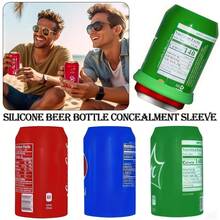 Silicone Beer Can Sleeve - Conceals Beer, Looks Like Soda Can, Fits 12/16 Oz (355ml/500ml) Beer/Soda Cans - Suitable For Outdoor Picnics, Concerts, Travel, Parties, Camping, Summer Sports Events, Football Games, Holiday Gifts - Multicolor - View 3