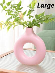 Round Plastic Vase Decor, Decorative Vase, Artistic Vase, Minimalist Living Room Ornament, Centerpiece, Tabletop Decoration. Suitable For Home Tabletop Display, Wedding Decor, Valentine's Day Decor And Other Wedding Decor. - Multicolor - View 12
