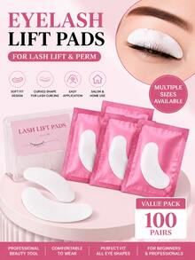 200/100/50/20/10/4 Pasang Penutup Mata untuk Ekstensi Bulu Mata, Penutup Mata Bebas Serat, Cocok untuk Ekstensi Bulu Mata, Alat Ekstensi Bulu Mata, Alat Pelindung Isolasi Ekstensi Bulu Mata - Hot Pink - View 4