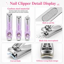 MONKIDS 3pcs Professional Precision High Carbon Steel Nail Clipper Set, Home Beauty Care Kit, Travel-Friendly, Fashion Design, Premium Precision Nail Clipper & Cuticle Set - Multicolor - View 3