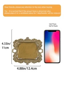 這款復洛克金雕飾珠寶托盤非常適合整理戒指、耳環和項鍊，也適用於梳妝台、玄關、居家裝飾、婚禮、喬遷禮物及秋季家居裝飾 - 彩色 - 查看 7