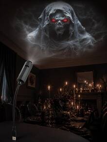 1pc/3pcs Halloween LED Atmosphere Light, Creative Horror Pattern, Romantic LED Night Light For Bedroom, Living Room, Ceiling, Holiday Decoration And Gift Choice - Multicolor - View 7