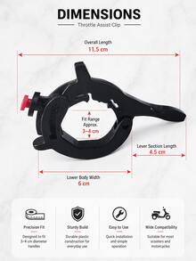Motorcycle Throttle Lock Cruise Control, Universal Throttle Assist Clip, One-Touch Quick Release Accelerator Grip Clamp, Adjustable 360° Rotating Non-Slip ABS Wrist Rest, 1PC Black Handlebar Accessory For Motorcycle Scooter Motorbike Long Rides - A - View 10