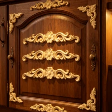 7pcs Solid Wood Carving Horizontal Flowers And Corner Flowers, Home Decorations, Woodworking Supplies, Suitable For Cabinets, Doors And Windows, Background Walls, Porches, Offices And Other Decorations, Holiday Decorations, DIY Decorations. - Multicolor - View 6