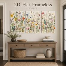 3pcs Colorful Wildflower Wall Art Posters, Living Room, Bedroom, Dining Room, Office Decor 2D Flat Print Unframed - 111 - View 6