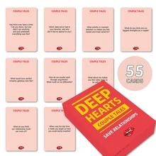 全新情侶卡牌遊戲，55張卡片設計，大膽刺激的對話遊戲卡，完美營造任何派對氛圍，適合約會之夜、週年紀念、情人節與聖誕節 - Deep Hearts - 查看 2