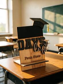 Personalized Graduation Countdown Blackboard Sign, Customized Senior Graduation Days Board, Customized School Name Decor, Graduation Party Display, Graduate Gift, Student, Class Of 2026, Graduation Keepsake, Senior Gift, Classroom Decor - C-graduation Countdown Sign - View 3