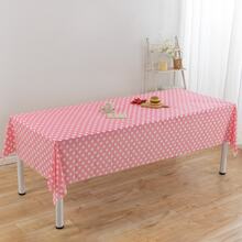4pcs Polka Dot Plastic Tablecloths, 137 * 274cm Disposable Picnic Tablecloths, Suitable For Graduation Party, Gender Reveal, Picnic Party, Rectangular Table, Birthday Party Supplies - View 12