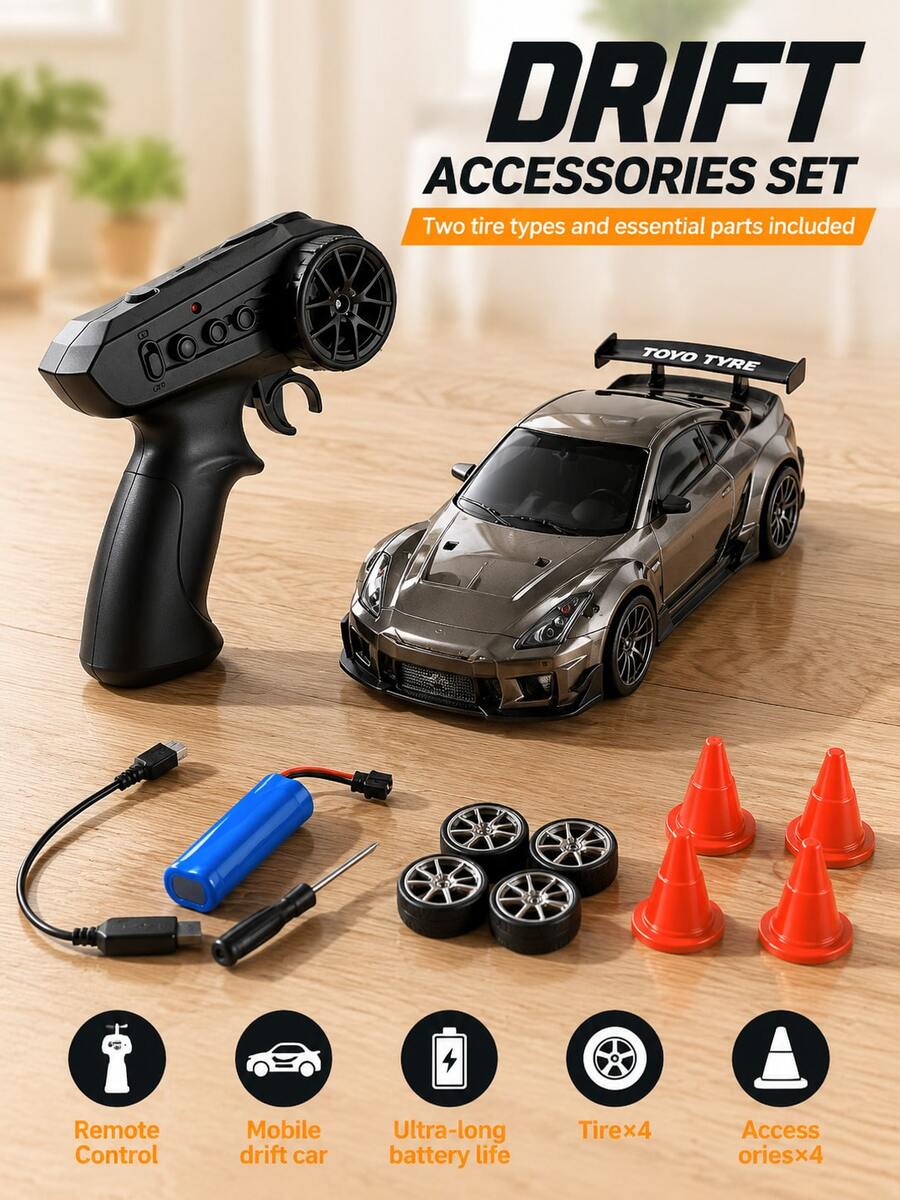 Mobil Balap Drift RC, Mainan Kompetitif Interaktif Multi-Pemain, Hadiah Ulang Tahun dan Natal untuk Anak Laki-Laki, Mobil RC Drift, Mobil Mainan Anak Laki-Laki, Mobil Kendali Jarak Jauh, Mainan Anak Laki-Laki, Mobil Kendali Jarak Jauh, Mobil, Hadiah Kejutan, Hadiah Suvenir Pesta - Hitam - View 1