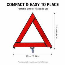 2pcs Car Triangle Warning Sign Set, Triangle Stand + Storage Box Kit, Road Warning Tool, Car Triangle Reflective Warning Sign, Car Breakdown Warning Sign, Essential Car Tool, Suitable For Various Car Models. - Multicolor - View 5