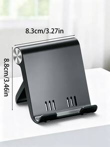 1pc Foldable Portable Phone Stand, Premium ABS Desktop Stand, Adjustable Angle Universal Stand, Multi-Angle Folding Desktop Support Stand, Compact Lightweight Pocket Size Design, Portable Travel Desktop Phone Stand Accessory, Holiday Essential, Travel Camping - Foldable Phone Stand - View 2