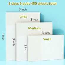 1pc Transparent Sticky Notes, Suitable For Elementary And Middle School Students, Removable Memo Pad, Large Size, For Recording Errors And Notes, School Supplies - One-size - View 13