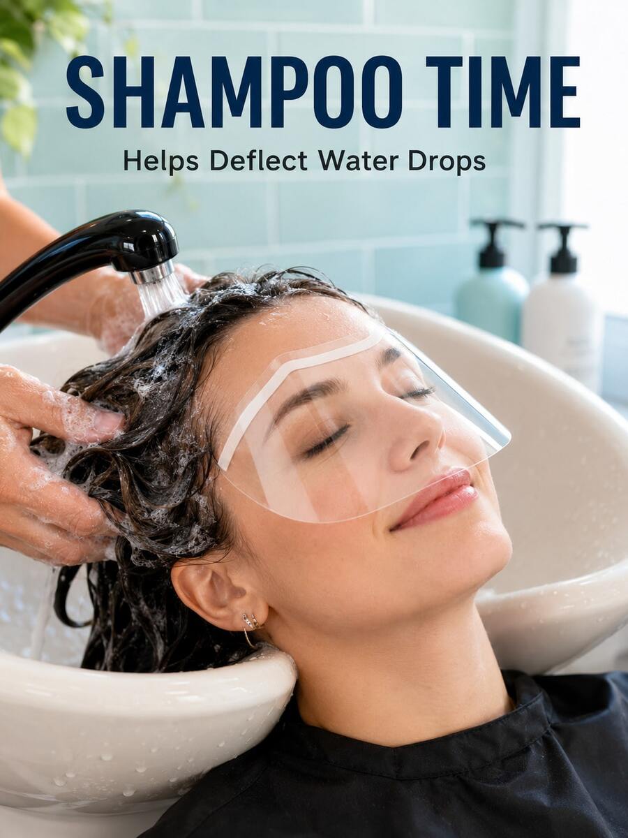 100 miếng che mặt trong suốt dùng một lần, mặt nạ mắt cho salon tóc, dụng cụ bảo vệ khi nhuộm tóc, miếng che mặt khi tắm, miếng che nối mi, dụng cụ làm đẹp xăm lông mày, mặt nạ bảo vệ chống nước, phù hợp cho tạo kiểu tóc và vật tư salon