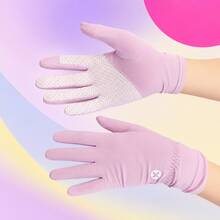 1 Set New Multi-Color Ice Silk Sun Protection Gloves, All-Season Elastic Women's UV-Resistant Breathable Anti-Slip Cool Thin Long Outdoor Sun Protection Ice Silk Gloves - Multicolor - View 14