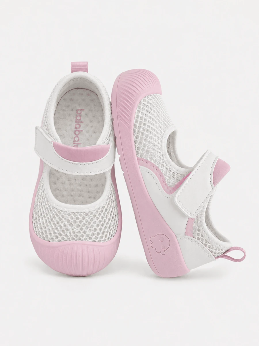Balabala Baby Walking Shoes Children's Sandals Baby Boys' Girls' Shoes Summer Mesh Breathable Slip-Proof - White Red - View 1