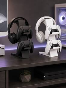 3D Printed Game Controller & Headphone Stand, 2-In-1 Universal Desktop Stand, Compatible With Series X/S, Space-Saving Storage Rack For Gamers, Suitable For Bedroom, Gaming Room, Office, Perfect Birthday Gift For Boyfriend - Multicolor - View 7