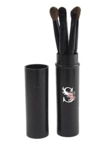 5pcs Portable Long Handle Eye Makeup Brush Set With Cylindrical Dust-Proof Storage Tube, Includes Detail Brush, Black Long Handle Eyeshadow Blending Brush, Angled Brow Brush And Fine Eyeliner Brush, Covering Eyeshadow Blending, Brow Filling And Precise Eyeliner Drawing Functions - Multicolor - View 11