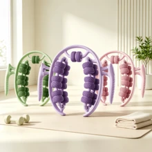 Multifunctional Round Leg Massager, Yoga Leg Shaping Muscle Relaxation Tool, Raised Design For Deep Tissue Kneading, Relieves Muscle Soreness, Lightweight And Portable, Suitable For Yoga Exercise, Office Workers Lymphatic Detox And Cellulite Massage - Multicolor - View 2