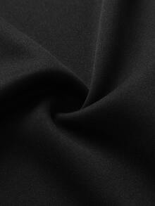 RNU Women's Plus Size Elegant Black Long Sleeve Dress, Sheer Mesh Patchwork Knit High Elastic, For Party, Night Date & Gathering, Fashion Versatile - Black - View 11