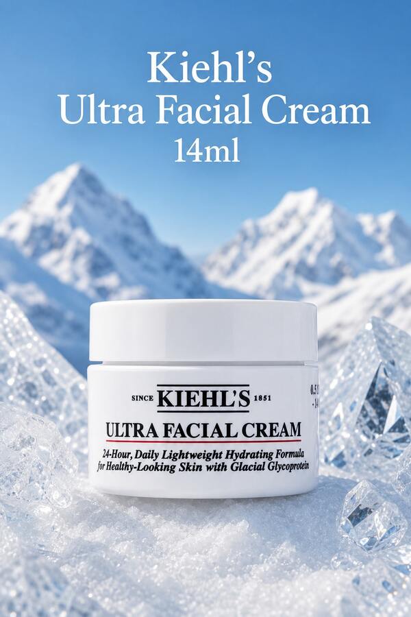 Kiehl's Ultra Facial Cream 14ml Sample: Hydrating, Moisturizing, And Soothing For Oily Skin During Seasonal Changes.