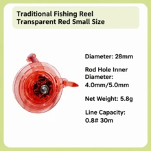 Carrete de línea de pesca con liberación lenta, construcción compacta, accesorio de montaje en caña para caña de mano, para pesca de línea larga y corta en río y estanque - Multicolor - Ver 15