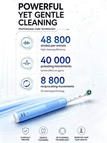 Oral-B Electric Toothbrush 2-In-1 Set, 2-Minute Timer, Smart Pressure Control, Includes 2 Handles, 6 Brush Heads And 1 USB Charger - Multicolor - View 10